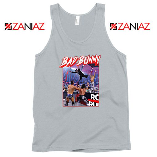 Bad Bunny Rapper WWE Grey Tank Top