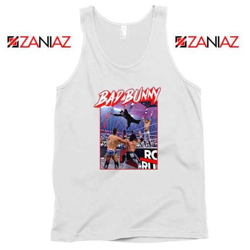 Bad Bunny Rapper WWE White Tank Top