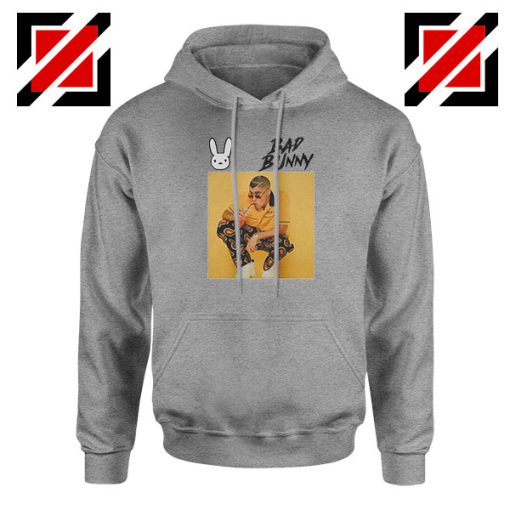 Bad Bunny Yellow Rap Grey Hoodie