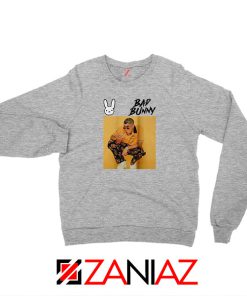 Bad Bunny Yellow Rap Grey Sweatshirt