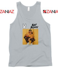 Bad Bunny Yellow Rap Grey Tank Top