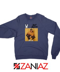 Bad Bunny Yellow Rap Navy Blue Sweatshirt