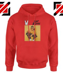 Bad Bunny Yellow Rap Red Hoodie