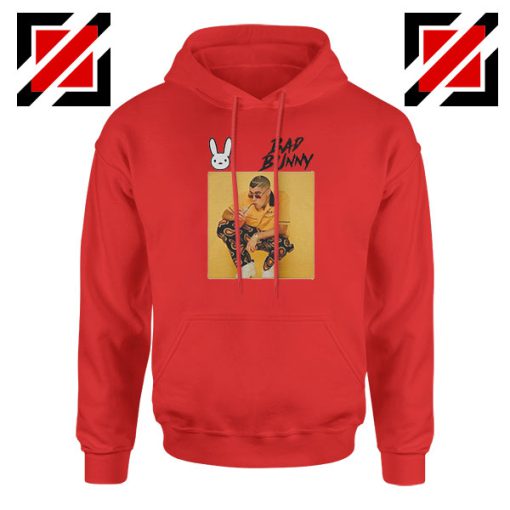 Bad Bunny Yellow Rap Red Hoodie