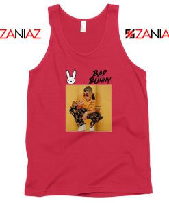 Bad Bunny Yellow Rap Red Tank Top