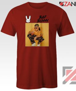 Bad Bunny Yellow Rap Red Tshirt