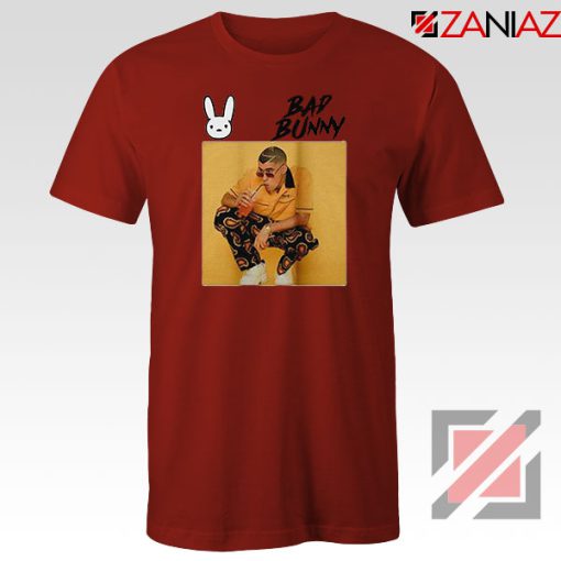 Bad Bunny Yellow Rap Red Tshirt