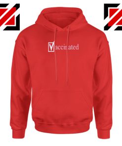 Covid Vaccinated 2021 Red Hoodie