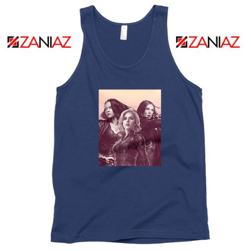 Girl Power Marvel Female Navy Blue Tank Top