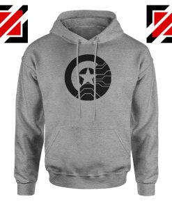 Half Shield of Sam and Bucky Sport Grey Hoodie