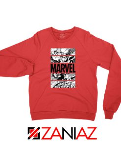 Marvel Superhero Panels Red Sweatshirt