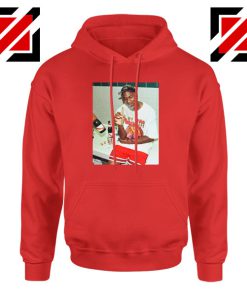 Michael Jordan Cigar 3 Peat Red Hoodie