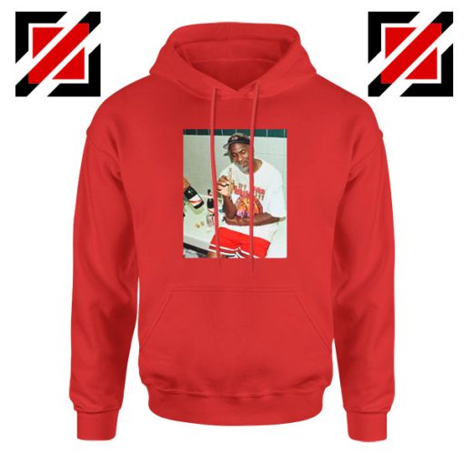 Michael Jordan Cigar 3 Peat Red Hoodie