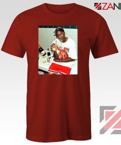 Michael Jordan Cigar 3 Peat Red Tshirt