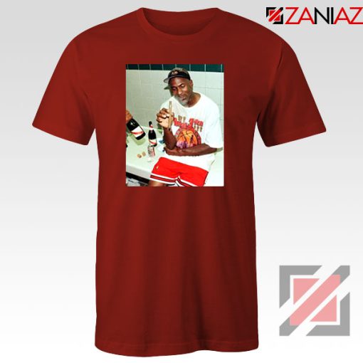 Michael Jordan Cigar 3 Peat Red Tshirt