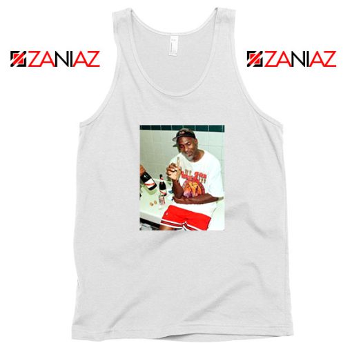 Michael Jordan Cigar 3 Peat White Tank Top