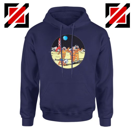 Tintin Space Adventure Navy Blue Hoodie