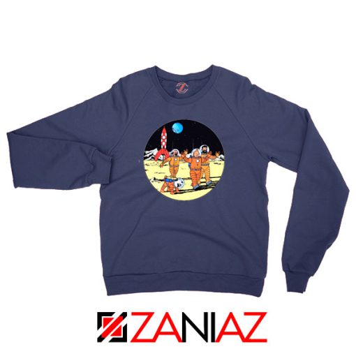 Tintin Space Adventure Navy Blue Sweatshirt