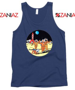 Tintin Space Adventure Navy Blue Tank Top