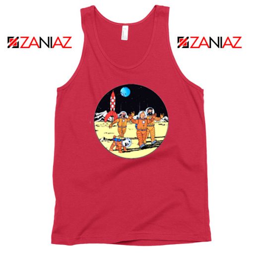 Tintin Space Adventure Red Tank Top