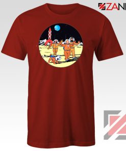 Tintin Space Adventure Red Tshirt