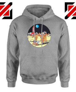 Tintin Space Adventure Sport Grey Hoodie