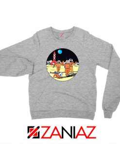 Tintin Space Adventure Sport Grey Sweatshirt