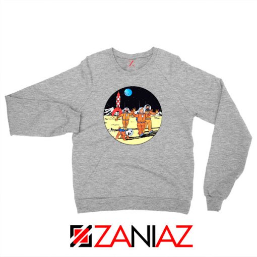 Tintin Space Adventure Sport Grey Sweatshirt