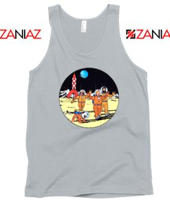 Tintin Space Adventure Sport Grey Tank Top