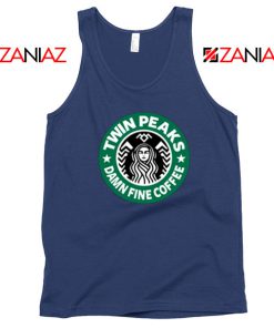 Twin Peaks Damn Fine Coffee Navy Blue Tank Top