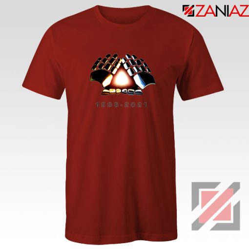 Daft Punk Electronic Music Duo Red Tshirt