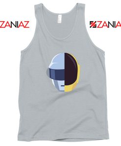 Daft Punk Music Helmet Grey Tank Top