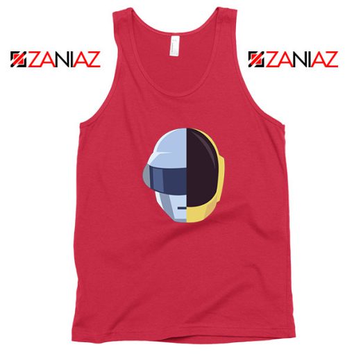 Daft Punk Music Helmet Red Tank Top