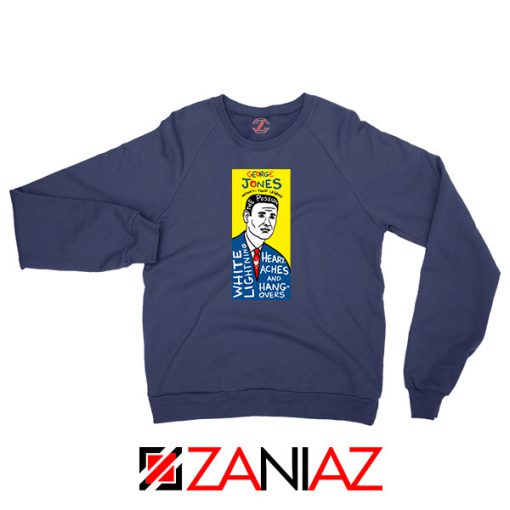 George Jones Art Country Singer Navy Blue Sweatshirt