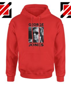 George Jones Country Singer Photo Red Hoodie