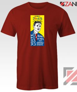 George Jones Pop Art Singer Red Tshirt