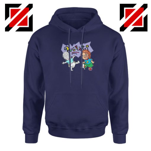 Hellraisers Pinhead and Chucky Navy Blue Hoodie