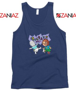 Hellraisers Pinhead and Chucky Navy Blue Tank Top