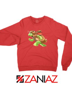 Slow and Steady Wins Design Red Sweatshirt