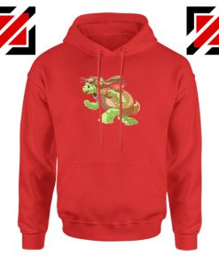 Slow and Steady Wins Graphic Red Hoodie