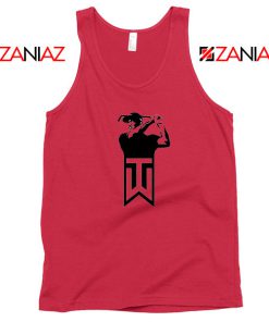 Tiger Woods Golf Logo Red Tank Top