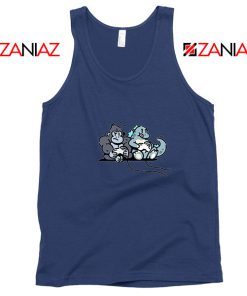 Videogame Kong and Godzilla Navy Blue Tank Top