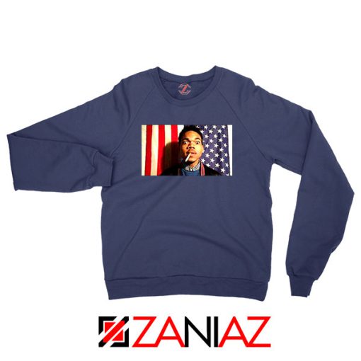 Acid Rap Mixtape American Flag Navy Blue Sweatshirt