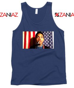 Acid Rap Mixtape American Flag Navy Blue Tank Top