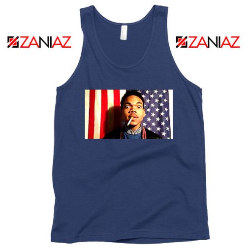 Acid Rap Mixtape American Flag Navy Blue Tank Top