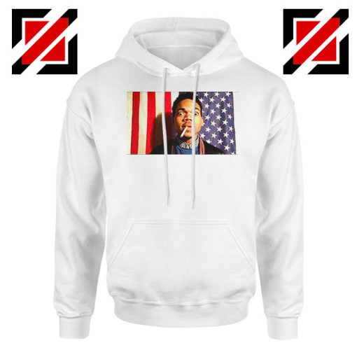 Acid Rap Mixtape American Flag White Hoodie