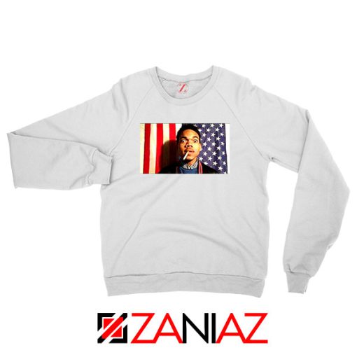 Acid Rap Mixtape American Flag White Sweatshirt