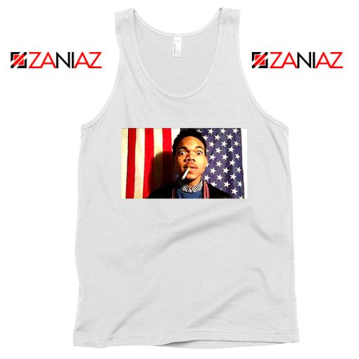 Acid Rap Mixtape American Flag White Tank Top