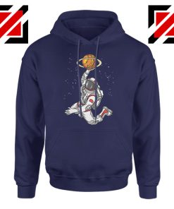 Astronaut Space Dunk Graphic Navy Blue Hoodie