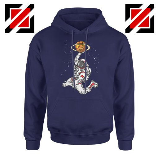 Astronaut Space Dunk Graphic Navy Blue Hoodie